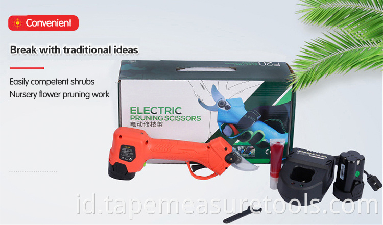 Pemangkas pohon tanpa kabel baja SK5 profesional berkualitas tinggi portabel gunting pemangkas listrik